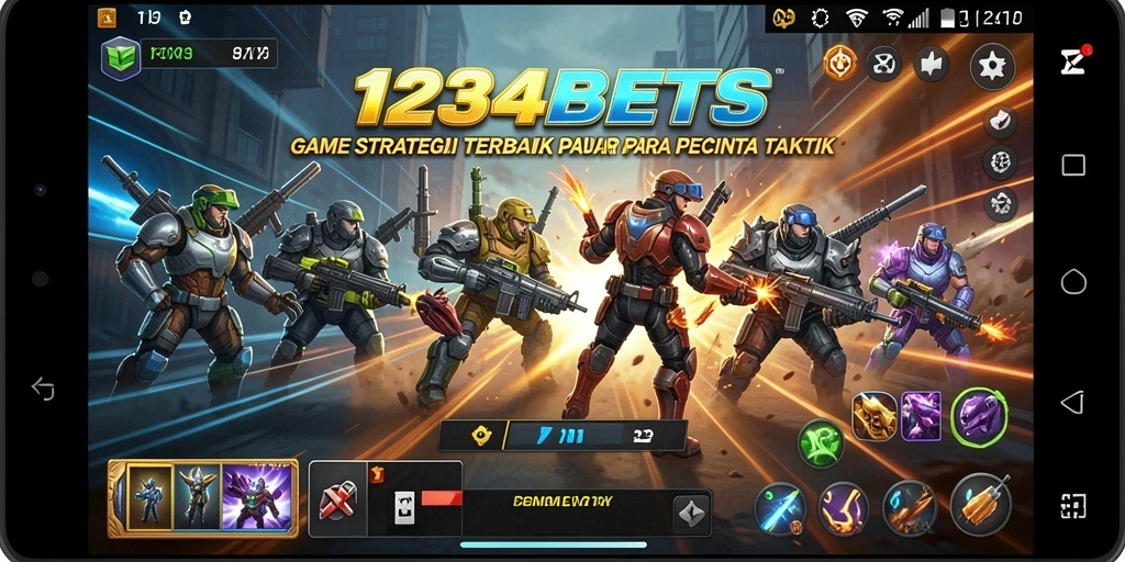 Tangkapan layar gameplay <strong>1234BETS</strong> yang menampilkan strategi seru dalam pertempuran.
