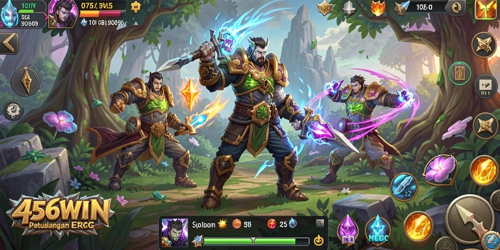 Tangkapan layar utama <strong>456WIN</strong> menampilkan aksi pertarungan mendebarkan di dunia ARPG.