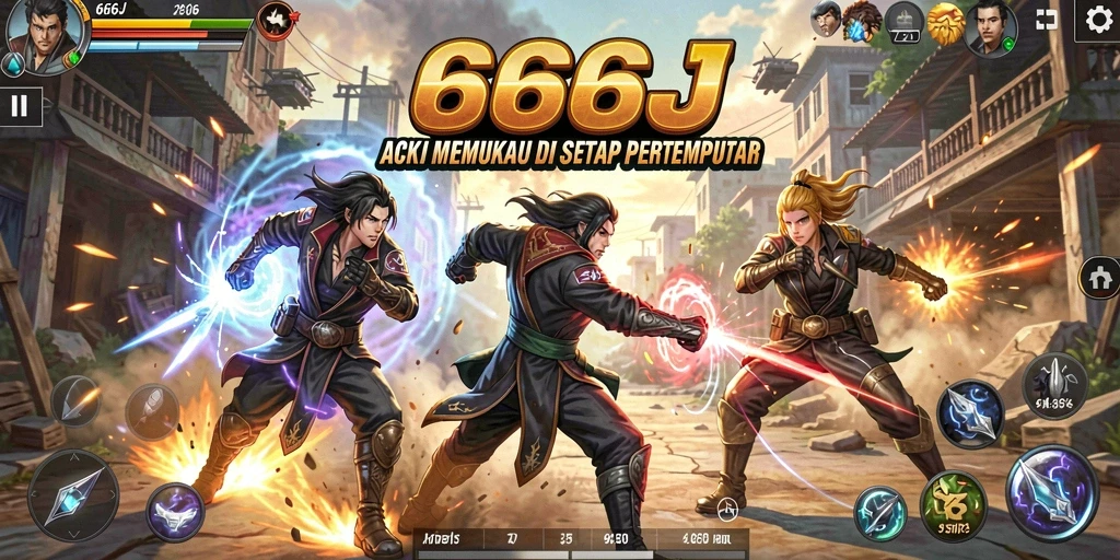 Screenshot dari gameplay Action yang mendebarkan di 666J.