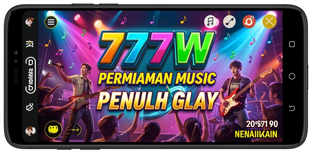 Screenshot <strong>7777W</strong> menampilkan gameplay musik yang interaktif dan menarik.