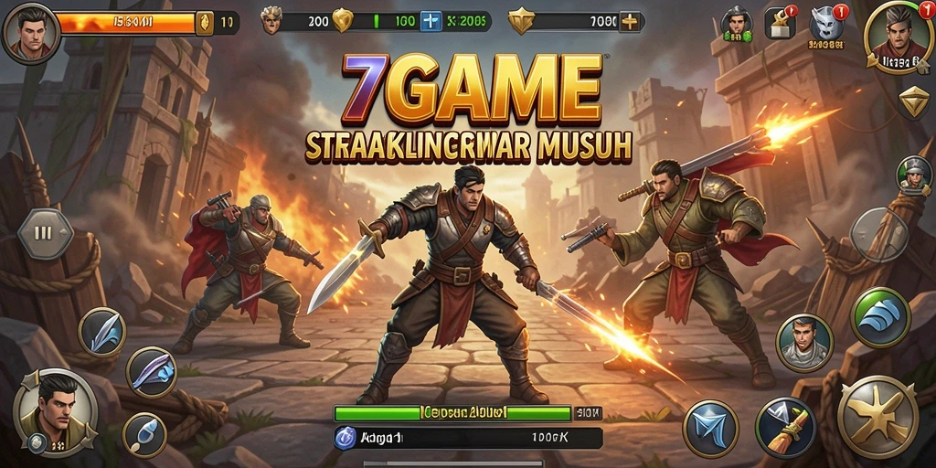 Tampilan gameplay menarik dalam 7GAME strategi