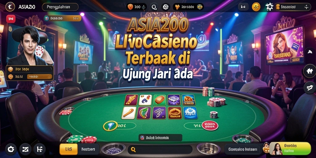 Menampilkan dealer live dan permainan kasino yang mendebarkan.