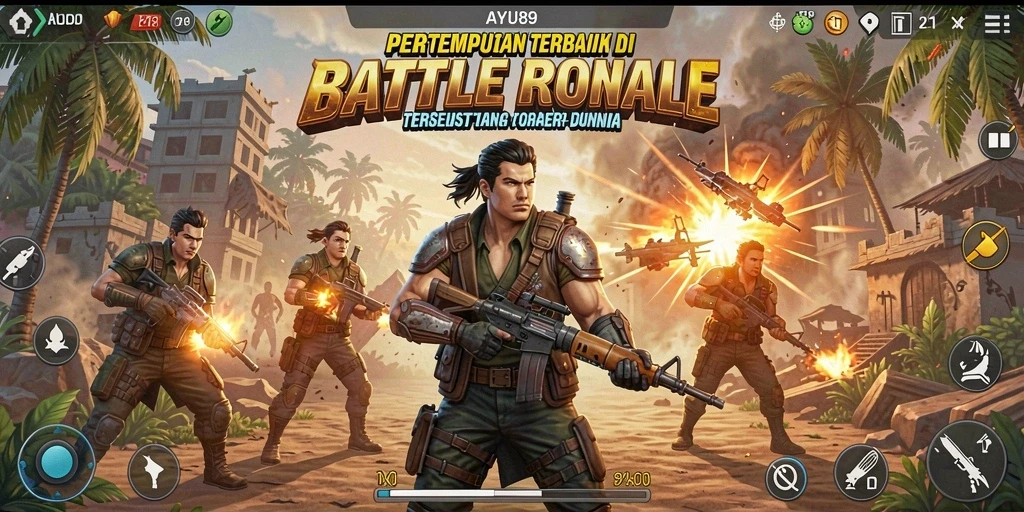 Tangkapan layar AYU89 memperlihatkan aksi seru dalam pertempuran Battle Royale.
