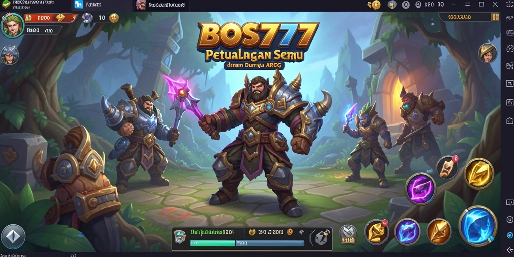 Gameplay seru dalam petualangan ARPG BOS777.