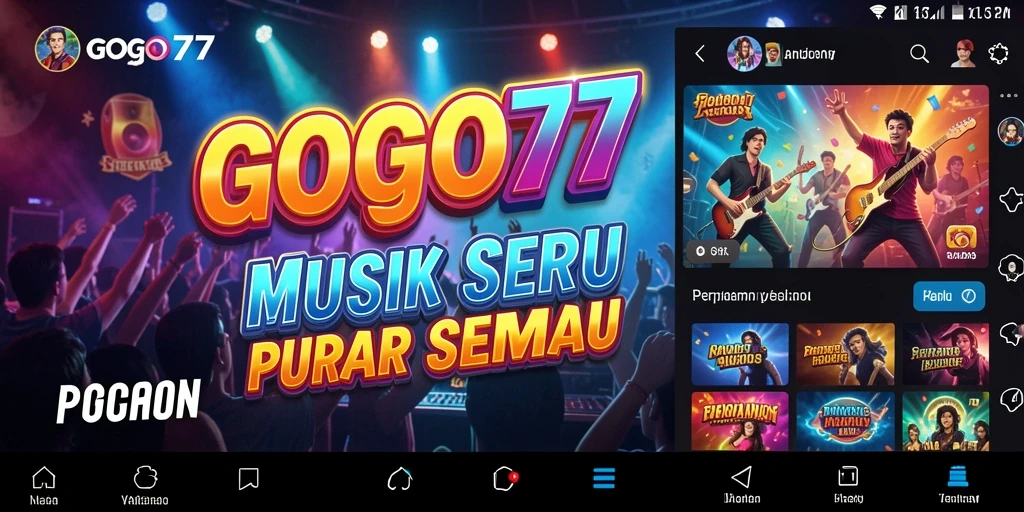 Screenshot utama GOGO77 menampilkan gameplay intens dan interaksi pengguna.