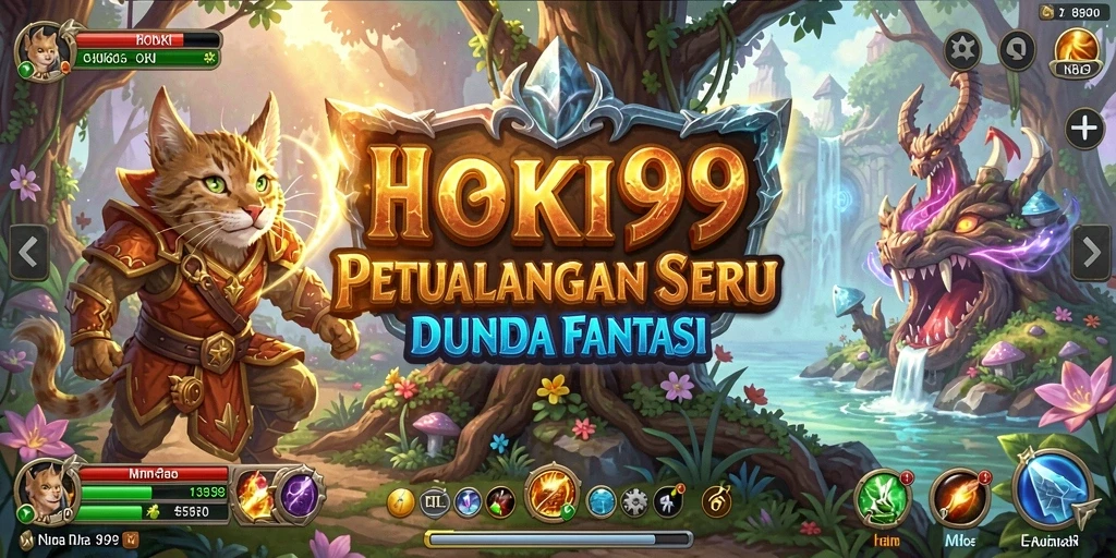 Tangkapan layar HOKI99 menampilkan karakter dalam petualangan mendebarkan di arena yang menakjubkan.