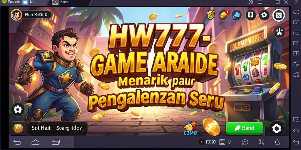 Screenshot menunjukkan aksi mendebarkan dalam permainan Arcade HW777.