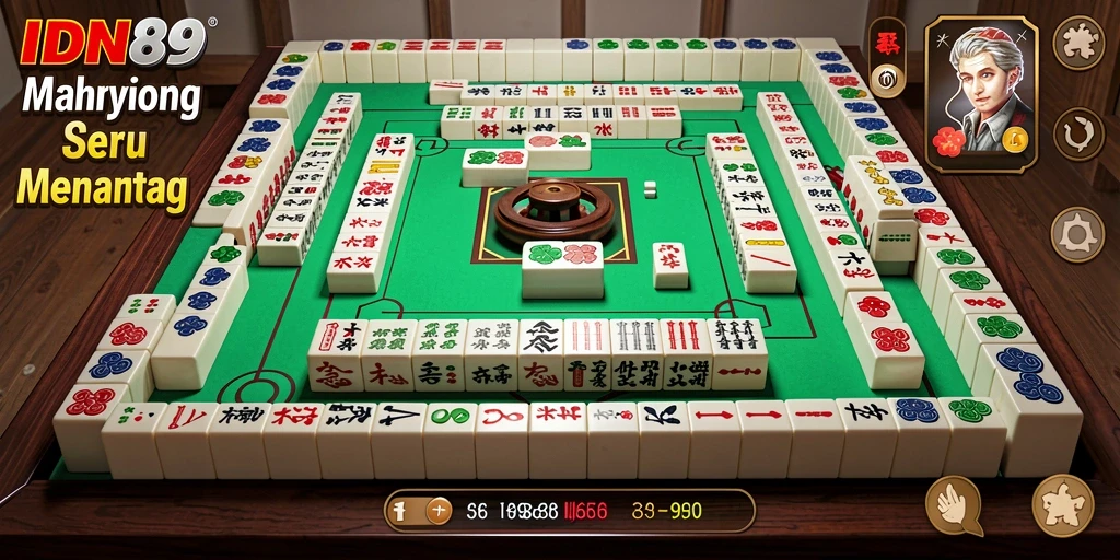 Tangkapan layar permainan Mahjong IDN89 yang menarik.