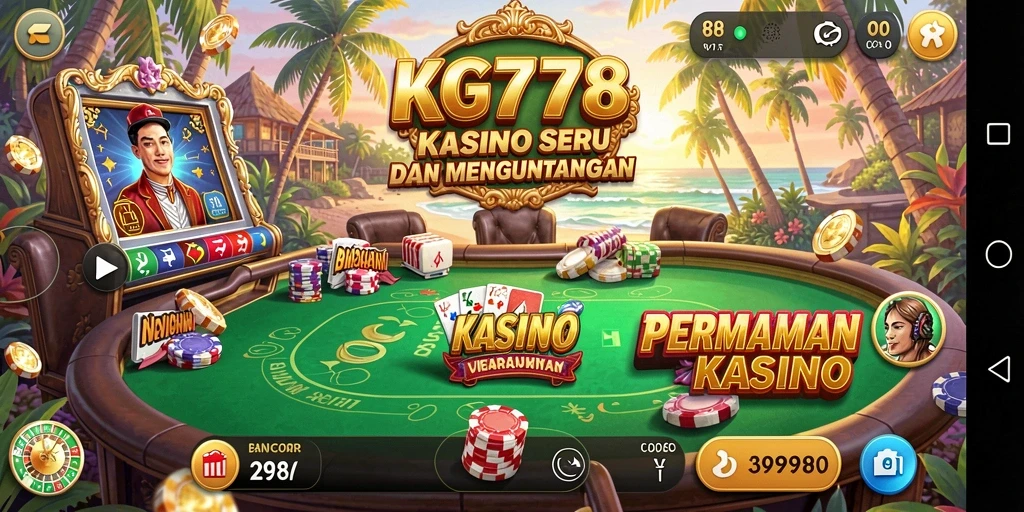 Tampilan gameplay KG778 yang menakjubkan dengan suasana Kasino.
