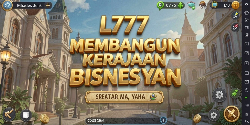 Tampilan gameplay menarik dari L777 dengan berbagai pilihan bisnis.