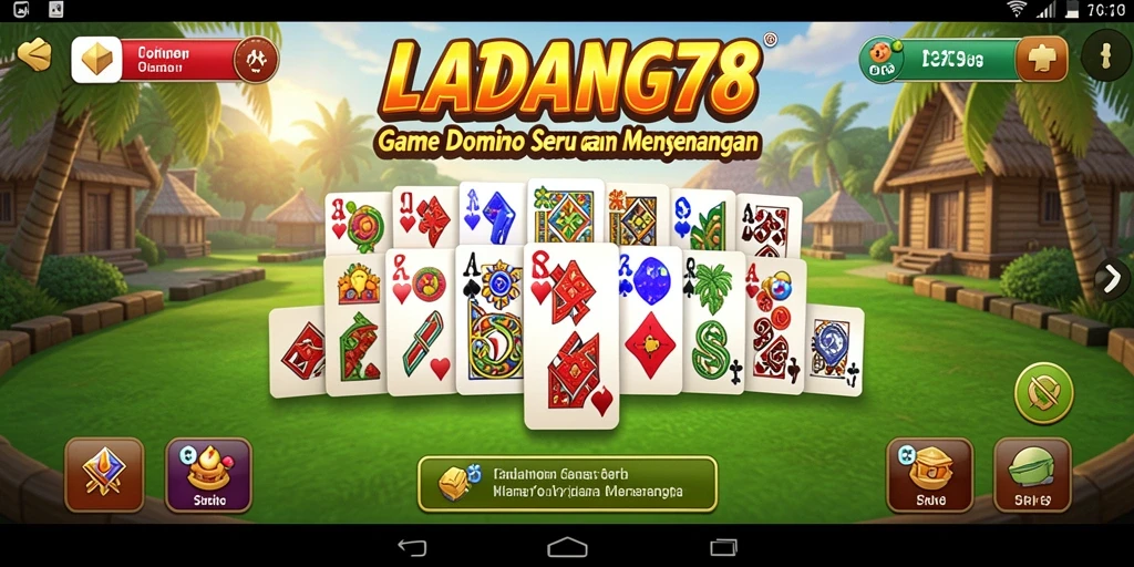 Screenshot game LADANG78 menampilkan aksi seru saat bermain Domino.