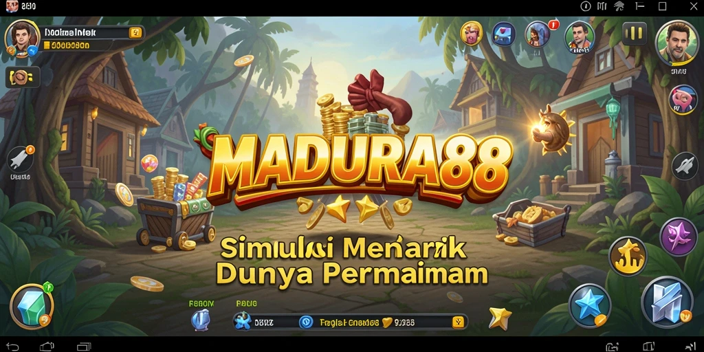 Menampilkan gameplay interaktif dan fitur menarik dari MADURA88.