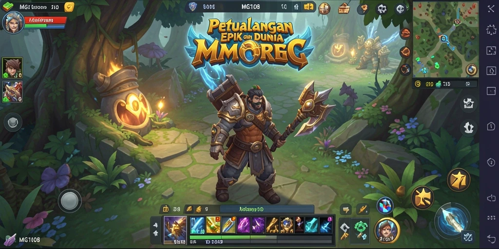 Tangkapan layar MG108 menampilkan aksi seru dalam pertarungan multiplayer.