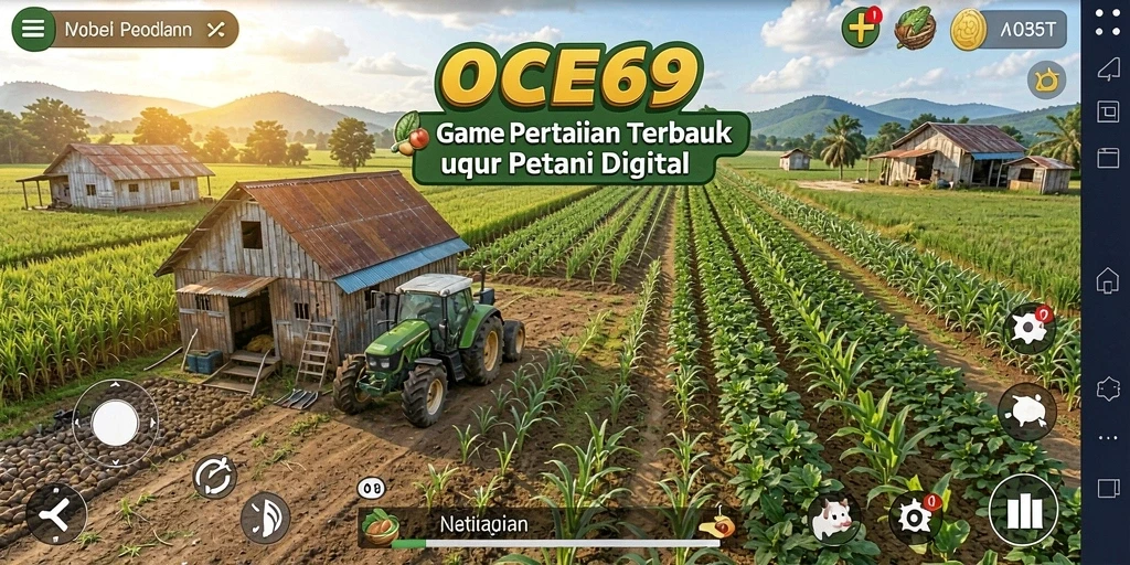 Tampilan menarik dari permainan OCE69 yang menampilkan kebun yang subur.