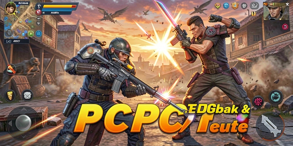 Gameplay PCPC7 yang seru dan mendebarkan saat bertarung.