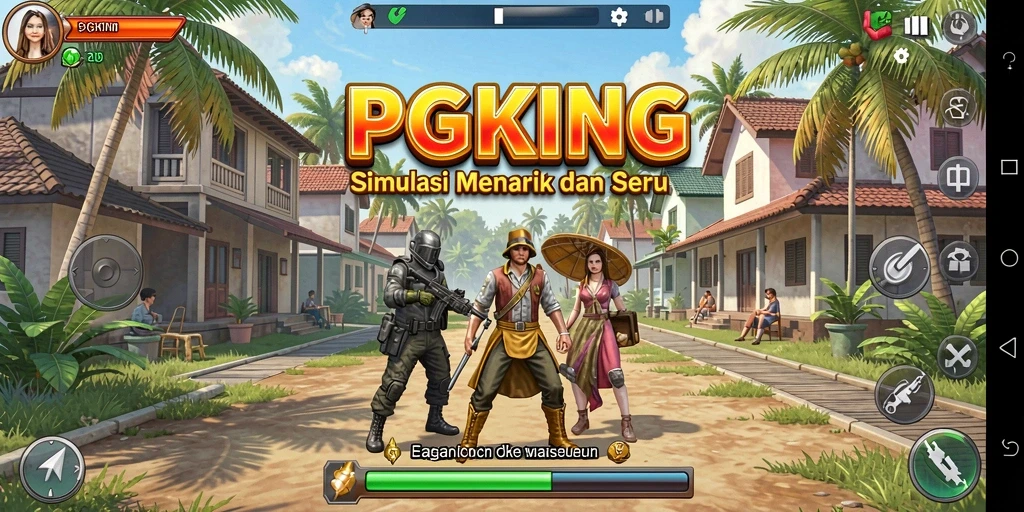 Tangkapan layar gameplay menarik PGKING dengan interaksi yang mendalam.