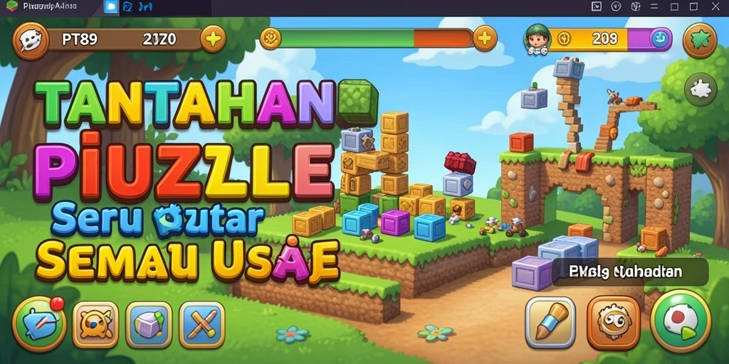 Gameplay PT89 dengan berbagai puzzle yang menantang.