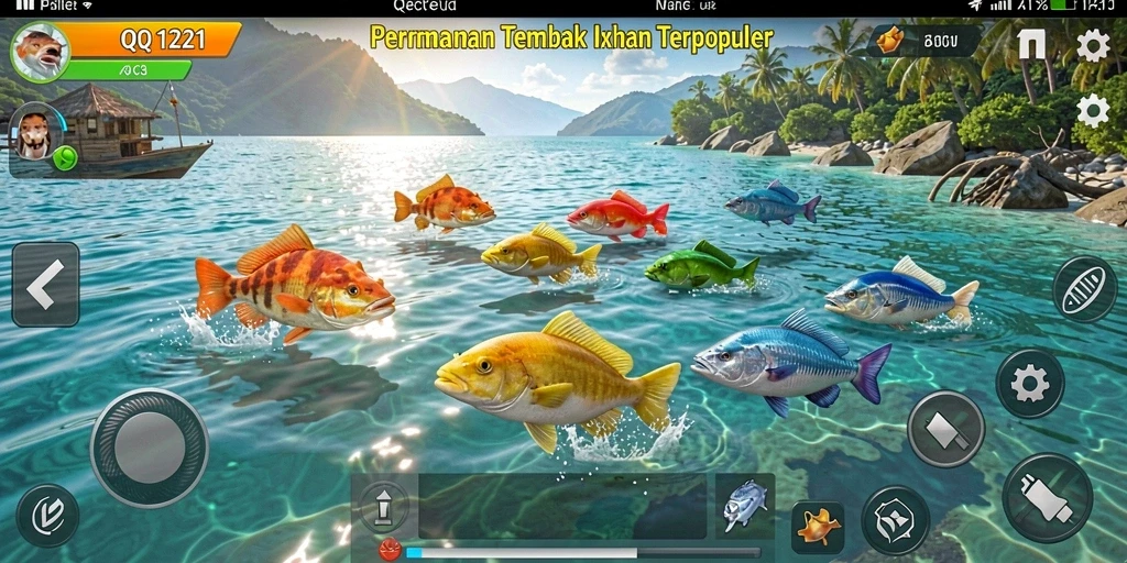 Tampilan gameplay seru Tembak Ikan di QQ1221.