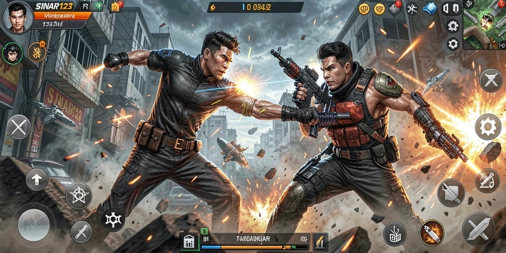 Tampilan game Fighting yang menegangkan di SINAR123.