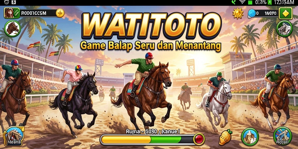 Tangkapan layar permainan WATITOTO dengan aksi balap yang mendebarkan.
